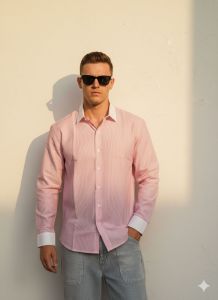 Pink Poise - Tailored Striped Shirt