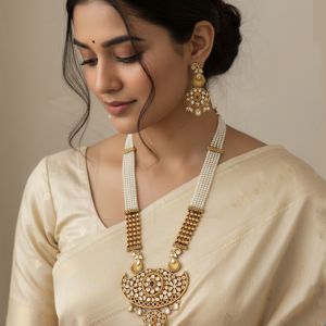 Antique Designer Rajwadi Polish Fancy Style Necklace Set