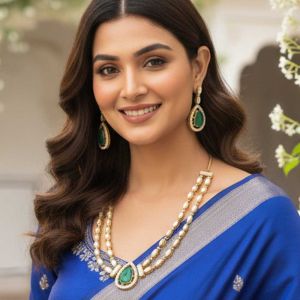 Beautiful Fancy Style Mehendi Polish Necklace Set for Weddings