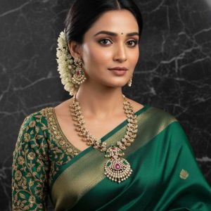 Kemp Jewellery Stylish Necklace Set With Matte Gold Polish