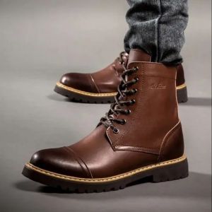 Ankle Men Leather Boots, Color : Multiple Color