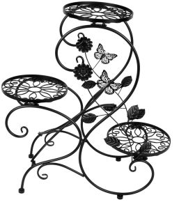 Polished Iron Metal Flower Pot for Home Decoration