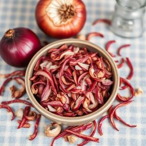 dehydrated red onion flakes