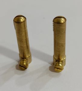 Brass Male 2 Pin, Color : Golden