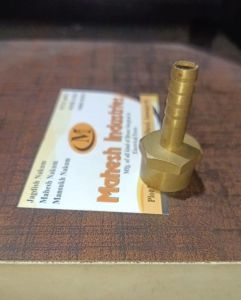 Polished Male 2 Inch Brass Hose Nipple, Color : Golden