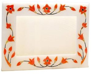 Polished Marble Inlay Photo Frame