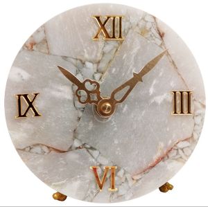 Stone Marble Wall Clock, Shape : Round, Display Type : Analog