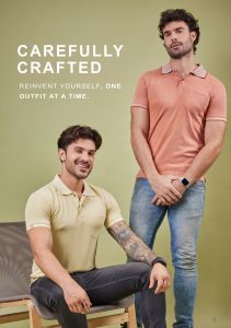 Mens Cotton Polo Contrast Duo T-Shirts