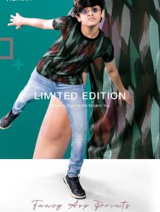 Mens Printed Fancy Aop T-Shirt, Color : Green