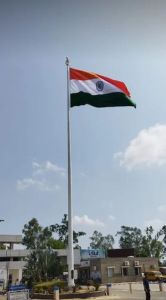 Round Mild Steel Flag Mast Pole, Color : White