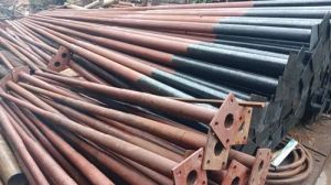 Round Mild Steel Street Light Pole