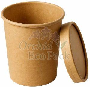 1000ml Kraft Paper Food Container, Color : Brown