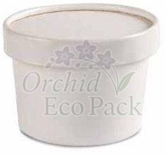 180ml White Paper Dip Container, Shape : Round