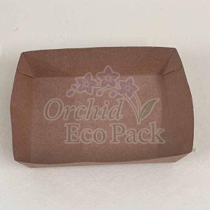 4 OZ Kraft Paper Noodle Tray, Color : Brown