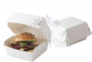 Paper Large White Burger Box, Shape : Square