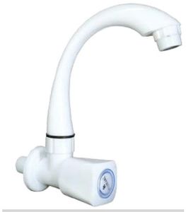 Square 90 Degree PVC Sink Cock, Color : White