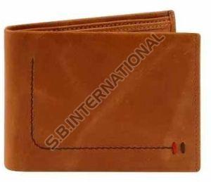 Leather Tan Double Fold Designer Wallet, Gender : Men for Everyday