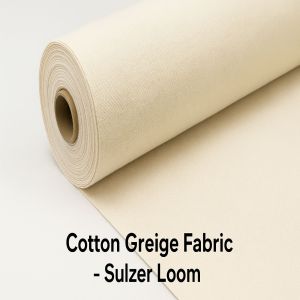 Greige Cotton Sulzer Fabric for Apparel, Home Textiles