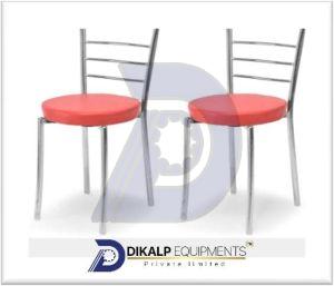 Polished Single Seater Stainless Steel Chair, Color : Silver ( Base )