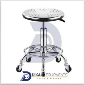 Polished Single Seater Stainless Steel Stool, Color : Silver for Indoor