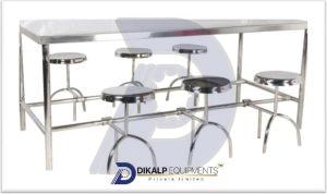 Stainless Steel Canteen Dining Table and Chair Set