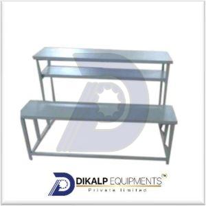 Stainless Steel Classroom Desk, Color : Silver