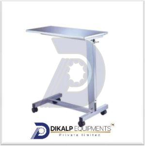 Stainless Steel Hospital Overbed Table, Color : Silver