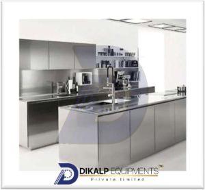 Stainless Steel Modular Kitchen, Color : Silver