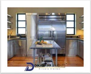 Plain Polished Stainless Steel Kitchen Counter Top, Color : Silver