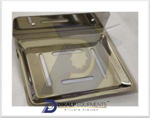 Stainless Steel Rectangular Soap Dish, Color : Silver