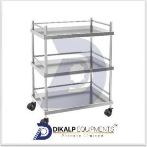 Polished Stainless Steel Saifix Hospital Trolley, Color : Silver