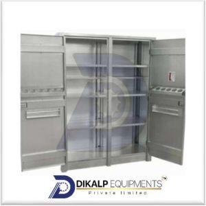 Stainless Steel Storage Cupboard Cabinet, Color : Silver