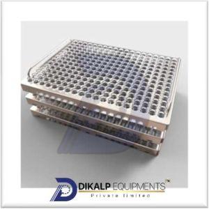 Stainless Steel Vial Drying Tray, Color : Silver