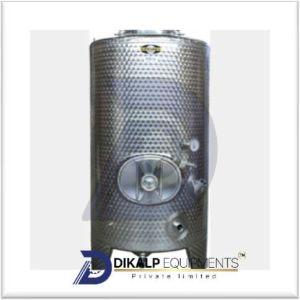 Polished Stainless Steel Welded Jacket Tank, Color : Silver