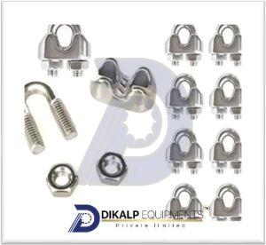 Stainless Steel Wire Rope Clip Cable Clamp, Color : Silver