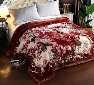 Cloudy Super Soft Fabric Floral Printed Mink Single Bed Blanket
