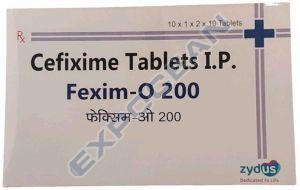 Fexim O 200mg Cefixime Tablet, Packaging Type : Box for Antibiotic