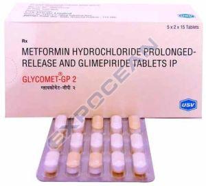 Glycomet GP2 Metformin Hydrochloride Glimepiride Tablet