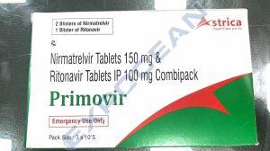 Primovir Nirmatrelvir 150mg And Ritonavir 100mg Combipack Tablet