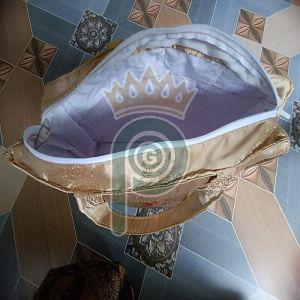 Cotton Brown Ladies Shoulder Bag for Everyday Use