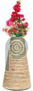 Handicraft Jute Flower Vase, Color : Brown for Home Decor