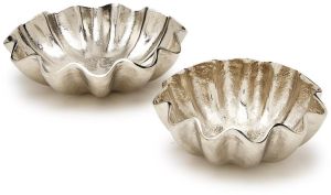 Hammered / Textured Surface Aluminum Scalloped Wave Bowl