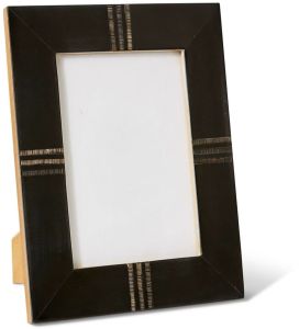 Black Resin with Horn Accent Photo Frame