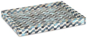 Decorative Bone & Horn Tray Coastal Contemporary Accent