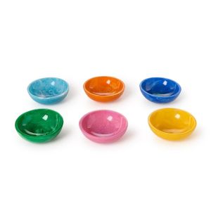 Gloss Resin Round Bowl Set OF 6 Pcs