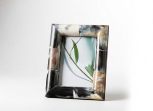 Matte Backing Horn Mosaic Photo Frame for Interior Accent