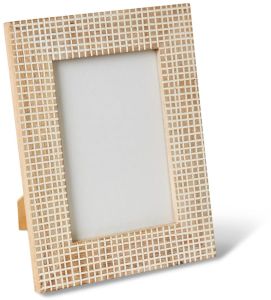 Mosaic Checkered Wood Photo Frame 4 X 6 Inches (Customizable)