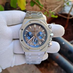 Audemars Piguet Royal Oak Chronograph Full Silver Grey Dial Watch
