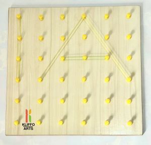 Wooden Geoboard Toy