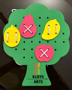 Wooden Lacing Toy Tree